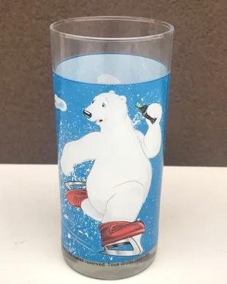 COCA-COLA BICCHIERE ORSO POLAR BEAR GLASS VINTAGE