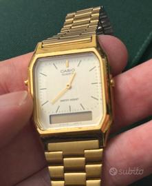 Casio Vintage Gold AQ-230 Orologio Ana-Digi Dorato