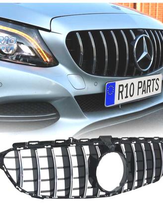 GRIGLIA MERCEDES W205 14-18 LOOK AMG GT CROMATO NE