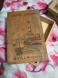 scatole legno vintage anni 20 