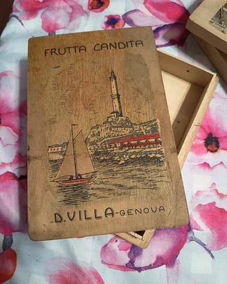 scatole legno vintage anni 20 
