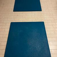 Pedane di gomma pesistica 1m x 1m x 5cm