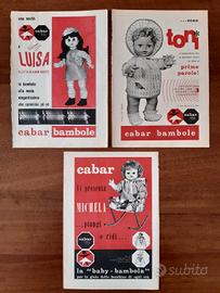 Bambole CABAR pubblicità Topolino anni '60