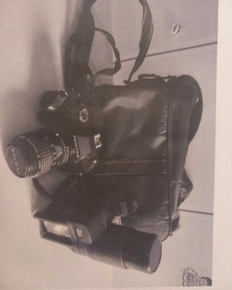 macchina fotografica asahi pentax con accessori