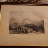 Stampa antica Castello di Cassano Calabria