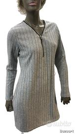Vestito donna grigiio con zip