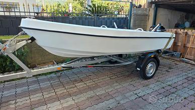 Barca 3.70 + motore + carrello nuovo