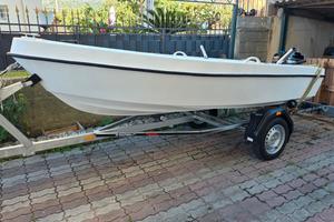 Barca 3.70 + motore + carrello nuovo