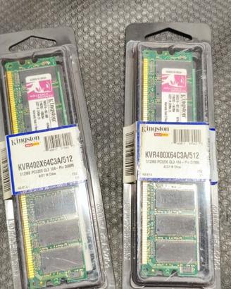 Coppia Memorie RAM 1GB (2x512MB) DDR2 400MHz