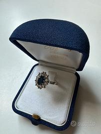 Anello zaffiro e brillanti