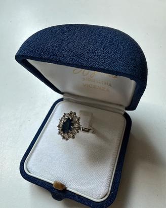 Anello zaffiro e brillanti