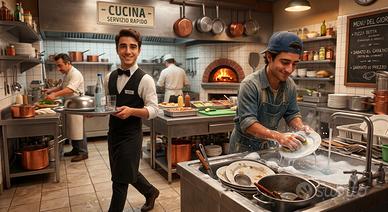 un Cameriere e un Lavapiatti (2 ragazzi)!///
