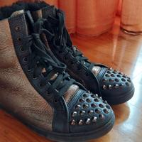 Scarponcini imbottiti, in pelle, per ragazzina 36