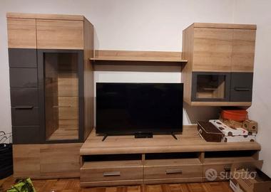 Mobile soggiorno + credenza in legno stile moderno