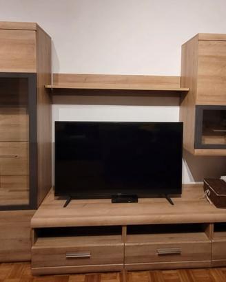 Mobile soggiorno + credenza in legno stile moderno
