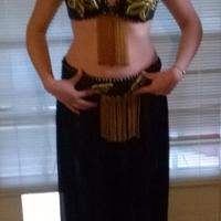 Costume danza del ventre nero e oro