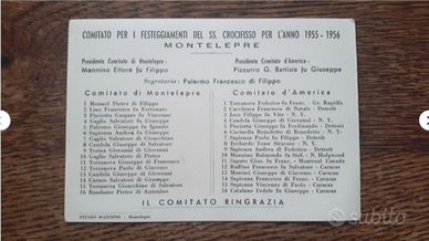cartolina montelepre sicilia festa crocifisso 1955