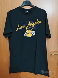 new era los angeles lakers nba/ t shirt uomo nera