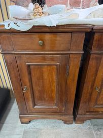 Comodino letto primi 900 vintage rovere