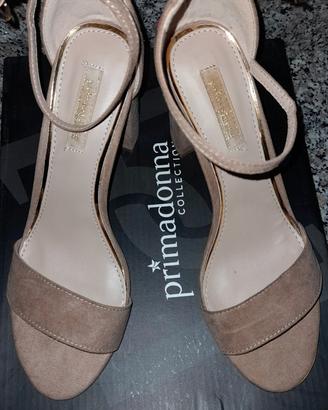 scarpe in pelle scamosciata beige 37