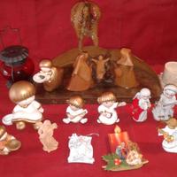 Addobbi statuine presepio antico Natale vintage