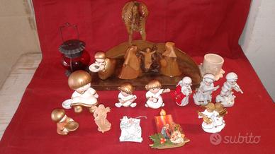 Addobbi statuine presepio antico Natale vintage