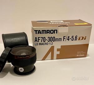 Obiettivo Tamron AF 70-300 + Fisheye Marumi Canon