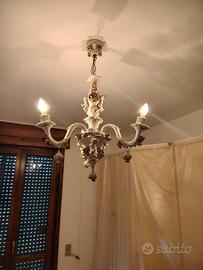 Lampadario in ceramica stile veneziano