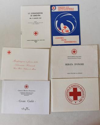10 cartoncini di inviti ad eventi Croce Rossa