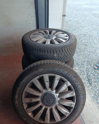 4 gomme con cerchi originali fiat 500L