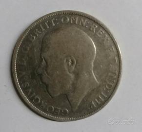 1 Florin 1923 Inghilterra Giorgio V Argento 10.9g