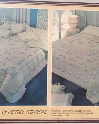 SET letto matrimoniale 4 stagioni VINTAGE NUOVO