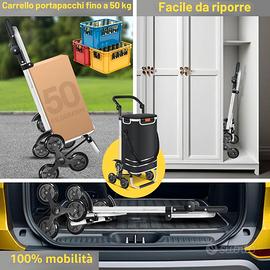 KESSER® Carrello spesa - Montascale con scomparti