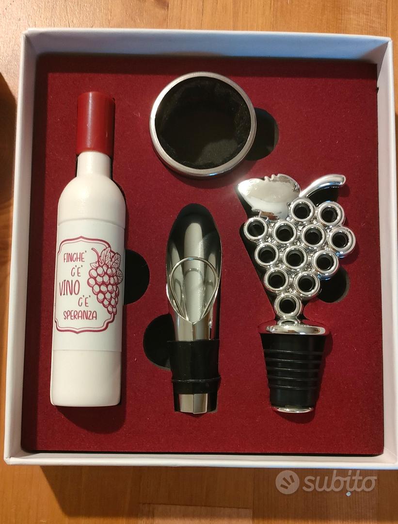 Set 5 Pezzi: Cavatappi + 4 Supporti In Silicone Per Bicchieri Da Vino In Lavastoviglie, Regolabili, Salvavetro