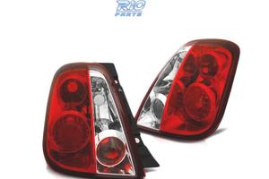 FARI PER FIAT 500 07- ROSSO BIANCO LOOK LEXUS