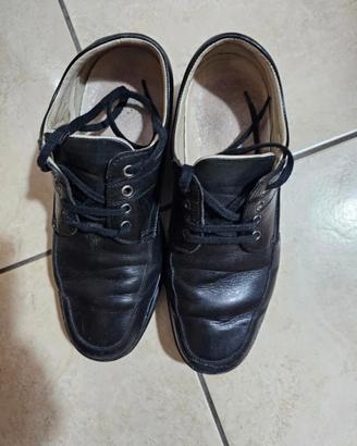 Scarpe uomo in pelle nera n 42