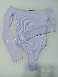 body lilla manica tulle trasparente