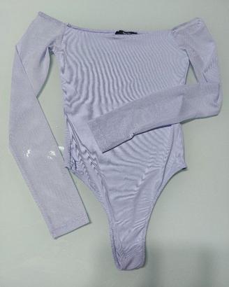 body lilla manica tulle trasparente