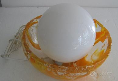 Lampada anni 70 in vetro di Murano