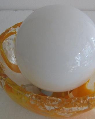 Lampada anni 70 in vetro di Murano