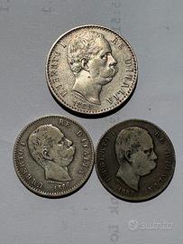 Argento e centesimi Umberto I