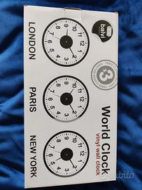 Orologi da parete "World Clock" in vinile - NUOVI