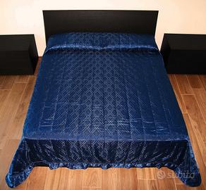TRAPUNTINO IN RASO BLU matrimoniale