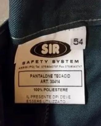 pantaloni lavoro sir
