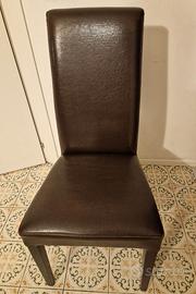 Sedie-poltrone marroni