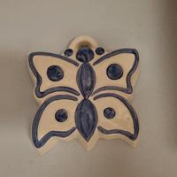 formella thun ceramica farfalla bianco azzurro but