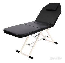 Lettino massaggio medico pieghevole nero NUOVO