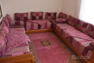 Salotto classico Arabo in tinta rosa