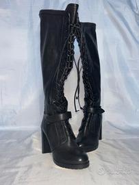 Cesare Paciotti Leather Boots Laces Victorian 36EU