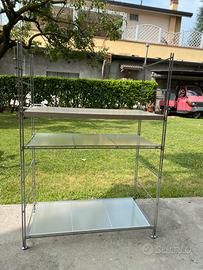 Scansia in ferro e vetro